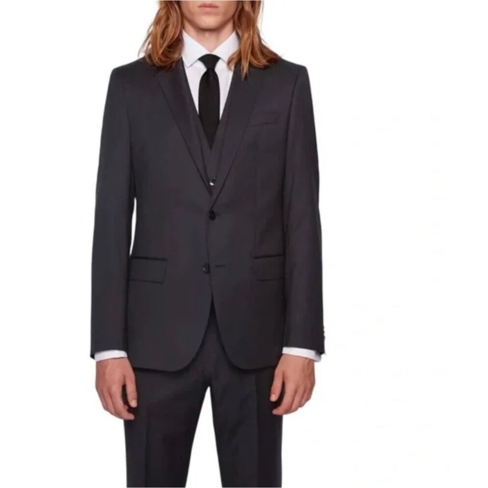 Hugo Boss Mens Blazer Size 42 Short Black Huge 6 Genius 5 Slim Fit Jacket New